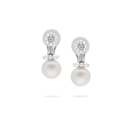 2-10MM Pearl earrings in floral design