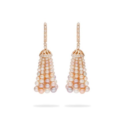 Freshwater pearl tassel earrings