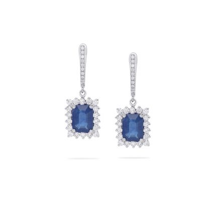 sapphire earrings front