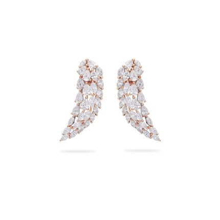 Angel wings diamond earrings
