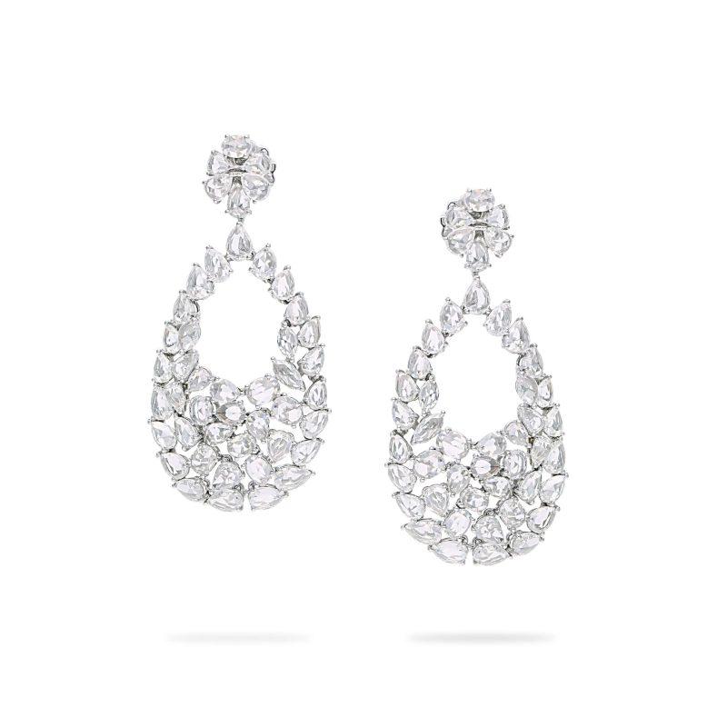 23ct Rose cut diamond earrings