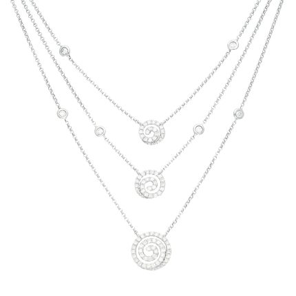 Triple chain diamond Choker necklace