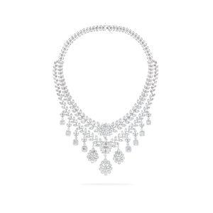 illusion diamond floral necklace