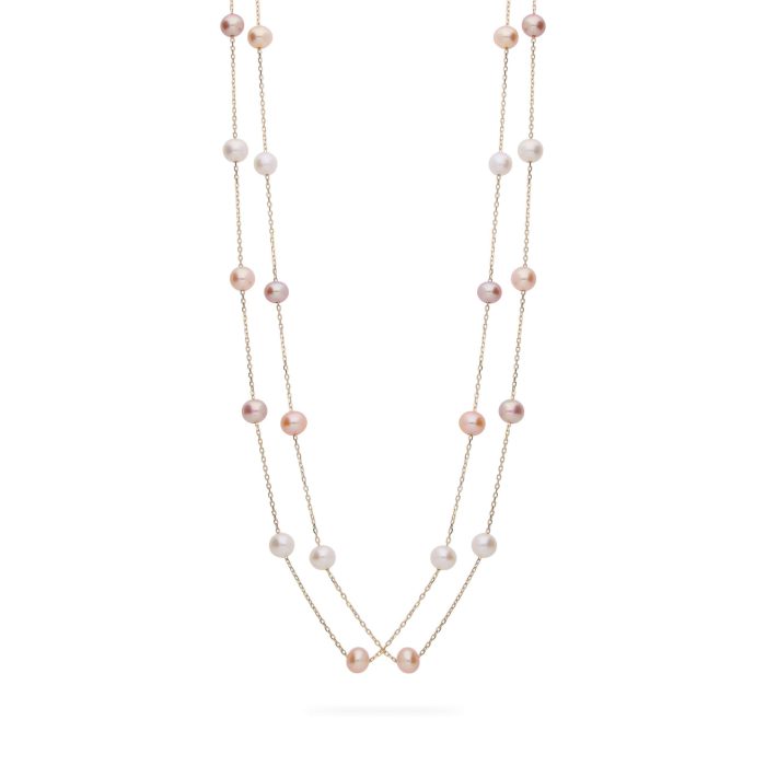 Double line Freshwater necklace