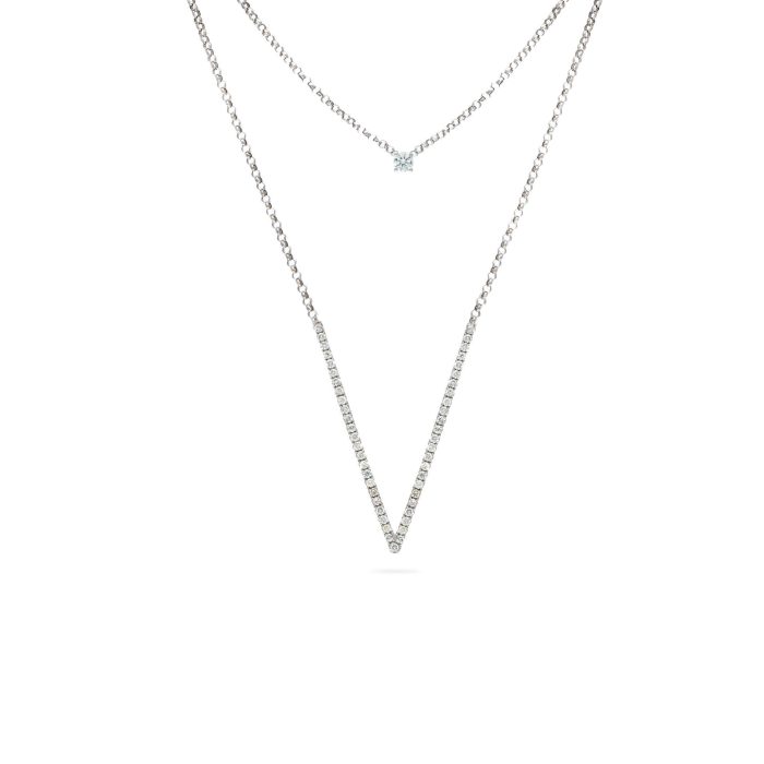 Diamond V necklace