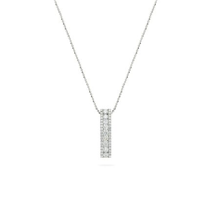 Diamond vertical bar necklace