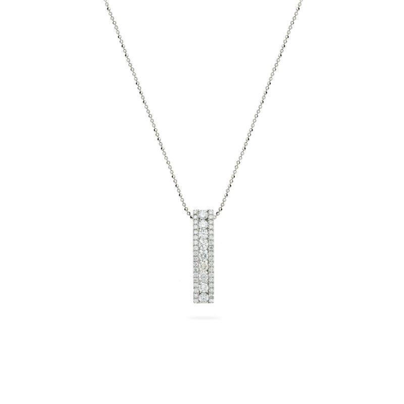 Diamond vertical bar necklace