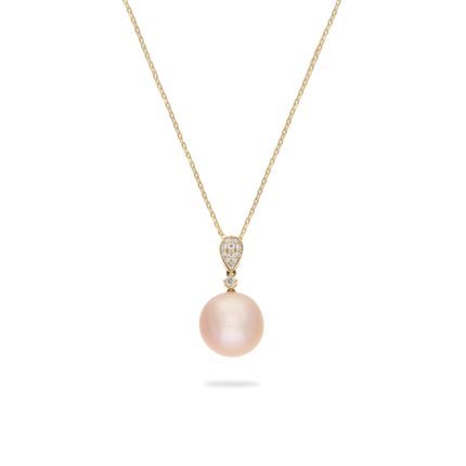 Pink freshwater pearl pendant