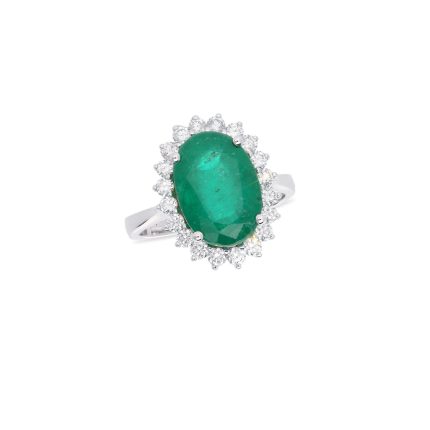 Diana setting Emerald Ring