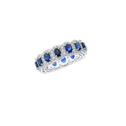 Sapphire and Diamond Eternity Ring