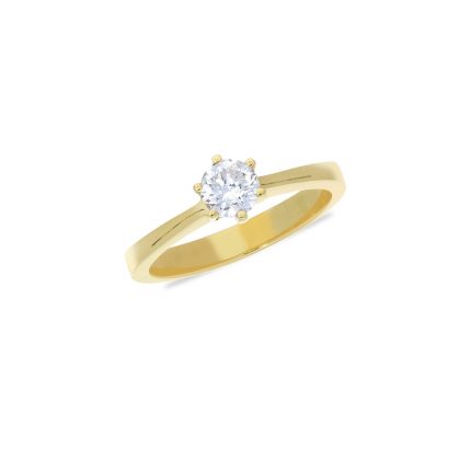 6 prongs diamond engagement ring