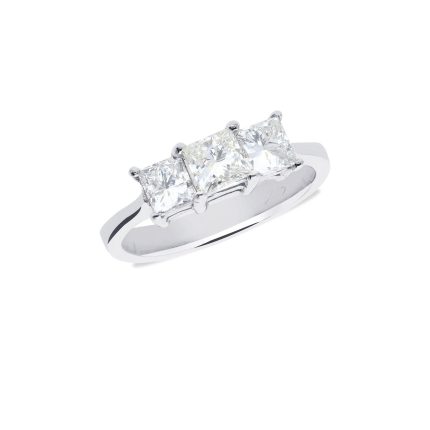 Princess Cut 3 Stone Diamond Ring