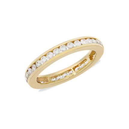 Channel setting eternity ring